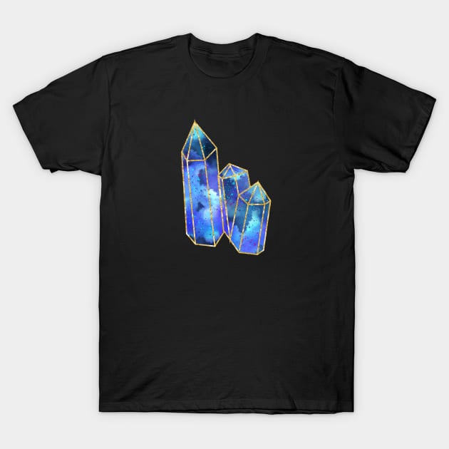 Blue Quartz Crystal T-Shirt by Erinnn48